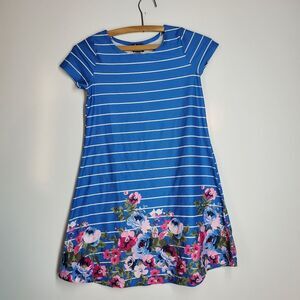 Pink and Violet Short Sleeve Girl's Dress.  Size L